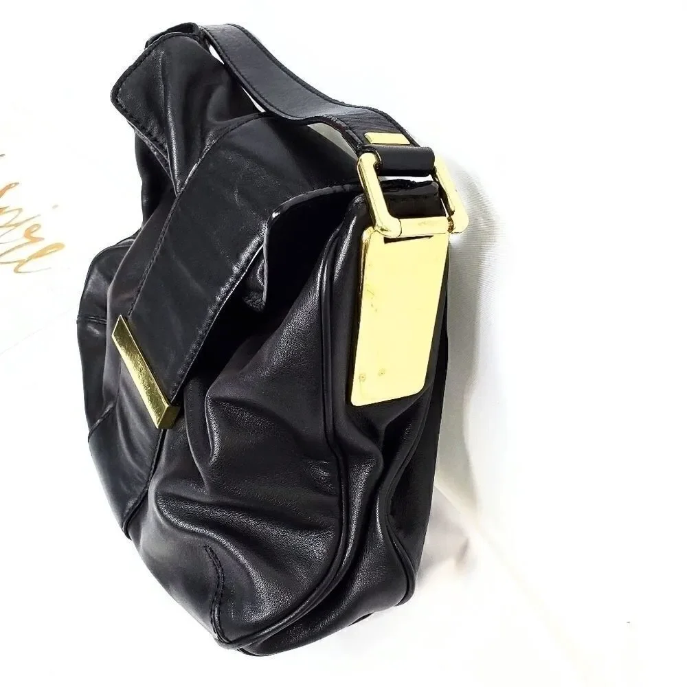 Banana Republic Leather Black Hobo Bag